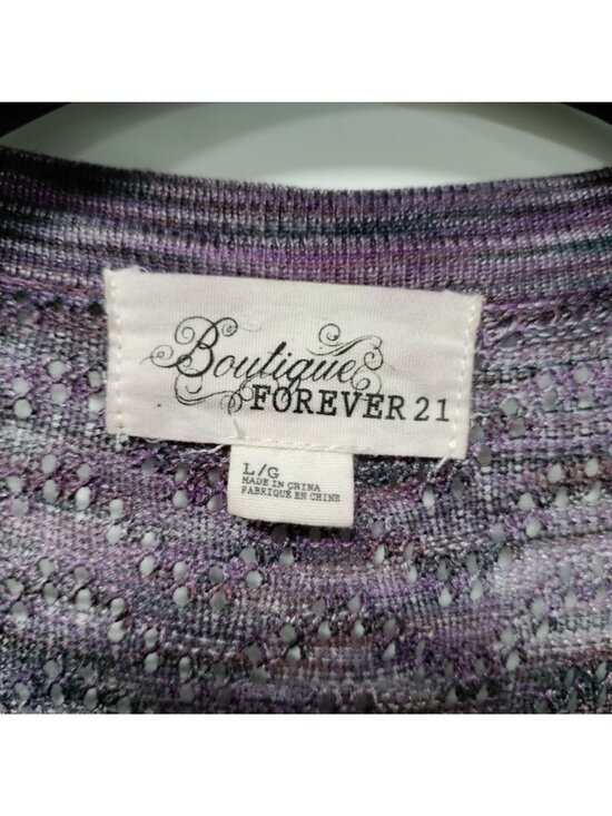 Boutique Forever 21 Stretch Long Purple Cardigan S - Picture 4 of 11